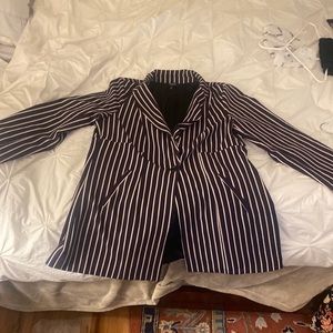 Torrid 2X blazer purple pinstripe